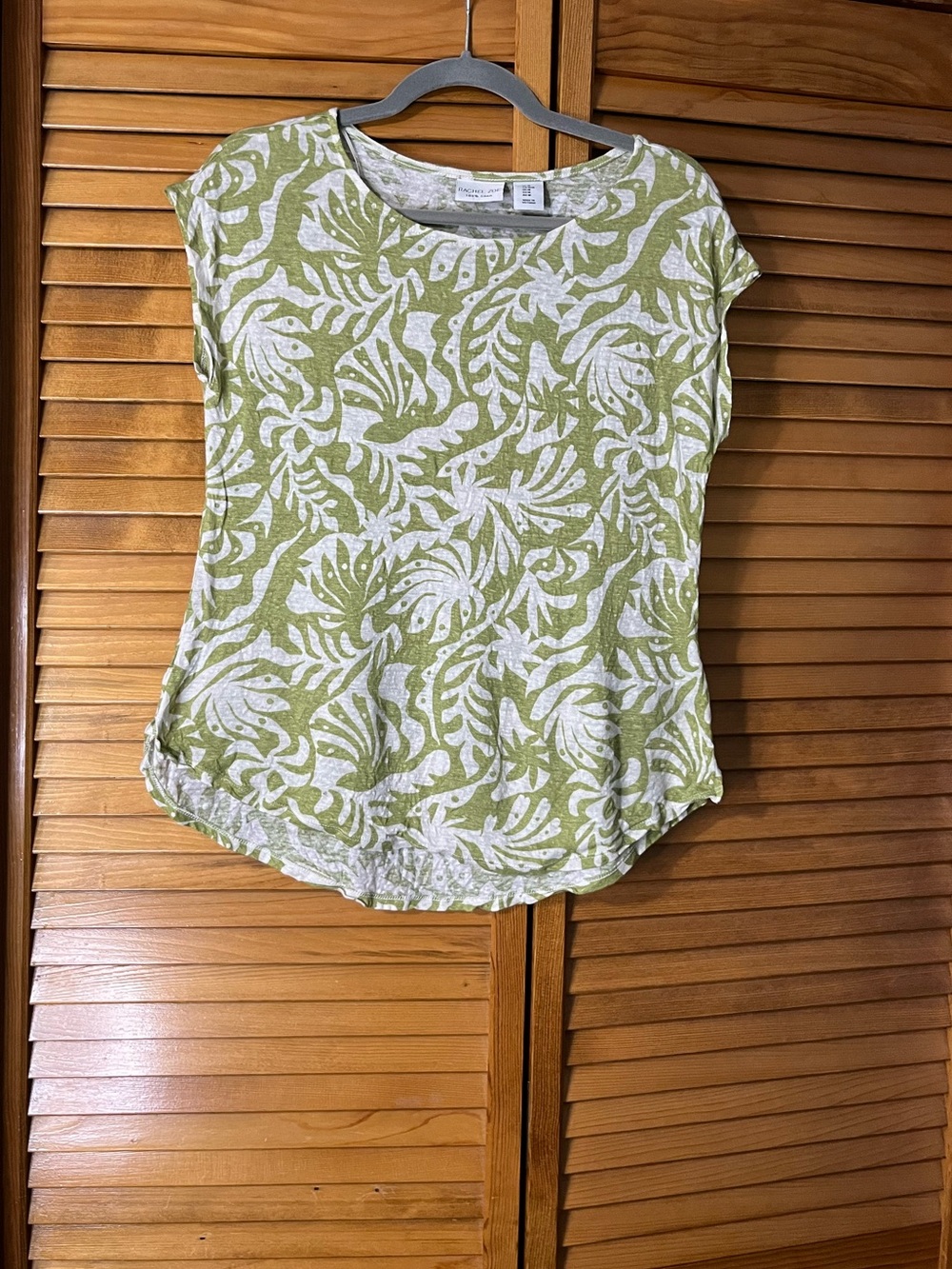 Rachel Zoe Linen Oversized Short Sleeve Top